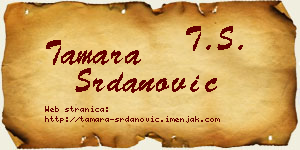 Tamara Srdanović vizit kartica